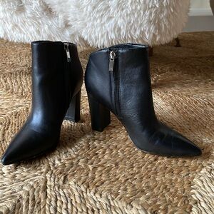 Black Leather Booties